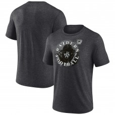Las Vegas Raiders Charcoal Sporting Chance Tri-Blend T-Shirt