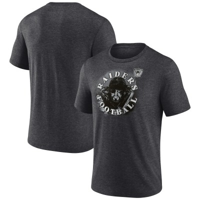 Las Vegas Raiders Charcoal Sporting Chance Tri-Blend T-Shirt