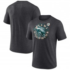 Футболка Miami Dolphins Charcoal Sporting Chance Tri-Blend