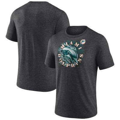 Футболка Miami Dolphins Charcoal Sporting Chance Tri-Blend