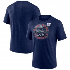 New York Giants Navy Sporting Chance Tri-Blend T-Shirt New York Giants Navy Sporting Chance Tri-Blend T-Shirt