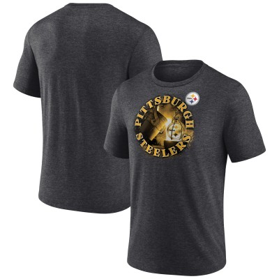 Pittsburgh Steelers Charcoal Sporting Chance Tri-Blend T-Shirt