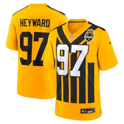 Pittsburgh Steelers Cameron Heyward Nike Gold Alternate 1933 Throwback Game Jersey