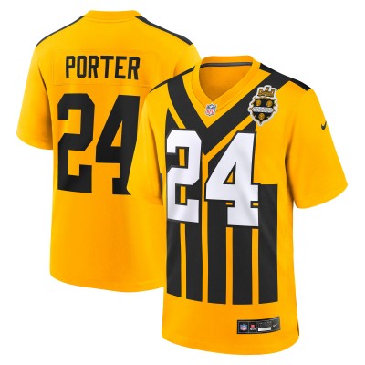 Игровая джерси Pittsburgh Steelers Joey Porter Jr. Nike Gold Alternate 1933 Throwback Game