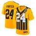 Игровая джерси Pittsburgh Steelers Joey Porter Jr. Nike Gold Alternate 1933 Throwback Game Игровая джерси Pittsburgh Steelers Joey Porter Jr. Nike Gold Alternate 1933 Throwback Game