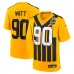 Игровая джерси Pittsburgh Steelers T.J. Watt Nike Gold Alternate 1933 Throwback Game