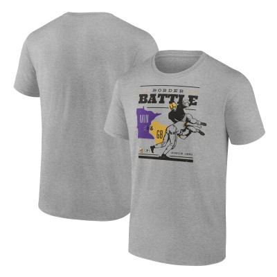 Футболка Minnesota Vikings vs. Green Bay Packers Battle Border - Heather Gray