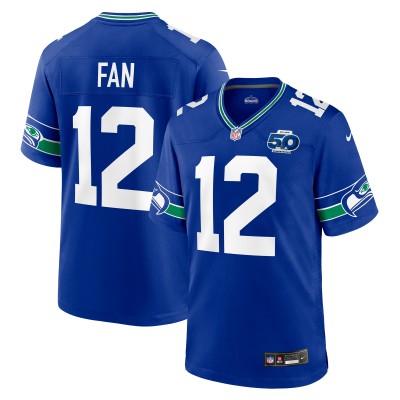 Seattle Seahawks 12s Nike Royal Alternate 50th Season Game Jersey