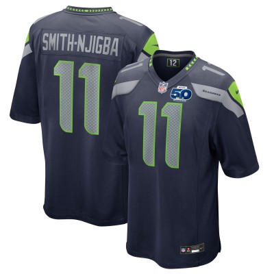 Seattle Seahawks Jaxon Smith-Njigba Nike College Navy Team 50th Season Game Jersey