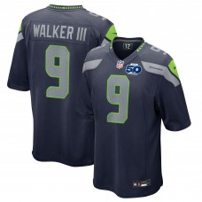 Seattle Seahawks Kenneth Walker III Nike College Navy 50th Season Game Jersey Seattle Seahawks Kenneth Walker III Nike College Navy 50th Season Game Jersey