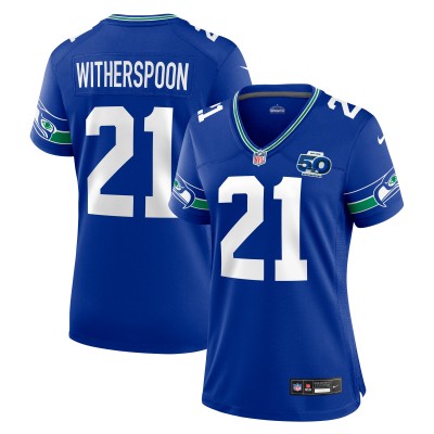 Женская игровая джерси Seattle Seahawks Devon Witherspoon Nike Royal Alternate 2 50th Season Game