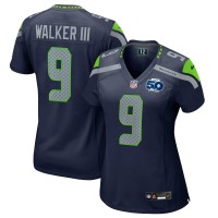 Женская Seattle Seahawks Kenneth Walker III Nike College Navy 50th Season Game Jersey