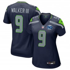 Женская Seattle Seahawks Kenneth Walker III Nike College Navy 50th Season Game Jersey