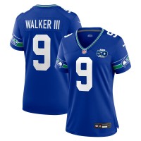 Женская Seattle Seahawks Kenneth Walker III Nike Royal Alternate 2 50th Season Game Jersey