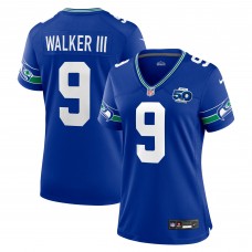 Женская Seattle Seahawks Kenneth Walker III Nike Royal Alternate 2 50th Season Game Jersey