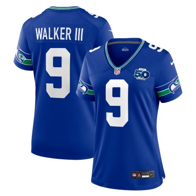 Женская Seattle Seahawks Kenneth Walker III Nike Royal Alternate 2 50th Season Game Jersey
