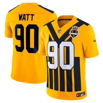 Джерси Pittsburgh Steelers T.J. Watt Nike Gold Alternate Vapor F.U.S.E. Limited