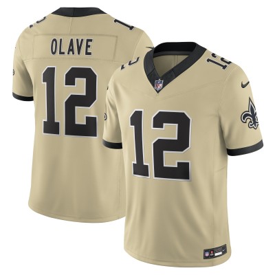 Игровая джерси New Orleans Saints Chris Olave Nike Gold Alternate Gameday Golds Alternate Vapor F.U.S.E. Limited