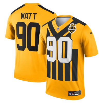 Pittsburgh Steelers T.J. Watt Nike Gold Alternate 1933 Throwback Legend Player Performance Top
