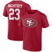 San Francisco 49ers Christian McCaffrey Scarlet Player Icon T-Shirt