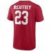 San Francisco 49ers Christian McCaffrey Scarlet Player Icon T-Shirt