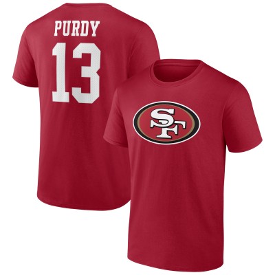 San Francisco 49ers Brock Purdy Scarlet Player Icon T-Shirt
