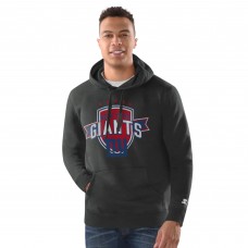 New York Giants Starter Charcoal Vintage Pullover Hoodie