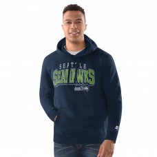 Seattle Seahawks Starter College Navy Vintage Pullover Hoodie