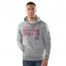 New York Giants Starter Heather Gray Vintage Pullover Hoodie
