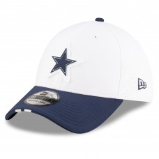 Бейсболка Dallas Cowboys New Era White/Navy 2025 NFL Training Camp 39THIRTY