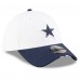 Бейсболка Dallas Cowboys New Era White/Navy 2025 NFL Training Camp 39THIRTY