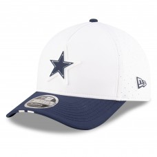 Бейсболка Dallas Cowboys New Era White/Navy 2025 NFL Training Camp A-Frame 9FORTY