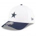 Бейсболка Dallas Cowboys New Era White/Navy 2025 NFL Training Camp A-Frame 9FORTY