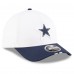 Бейсболка Dallas Cowboys New Era White/Navy 2025 NFL Training Camp A-Frame 9FORTY
