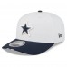 Бейсболка Dallas Cowboys New Era White/Navy 2025 NFL Training Camp 9SEVENTY