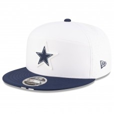 Бейсболка Dallas Cowboys New Era White/Navy 2025 NFL Training Camp Split Panel 9FIFTY Snapback