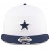 Бейсболка Dallas Cowboys New Era White/Navy 2025 NFL Training Camp Split Panel 9FIFTY Snapback