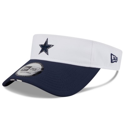 Dallas Cowboys New Era White/Navy 2025 NFL Training Camp Adjustable Visor
