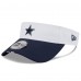 Dallas Cowboys New Era White/Navy 2025 NFL Training Camp Adjustable Visor