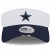 Dallas Cowboys New Era White/Navy 2025 NFL Training Camp Adjustable Visor