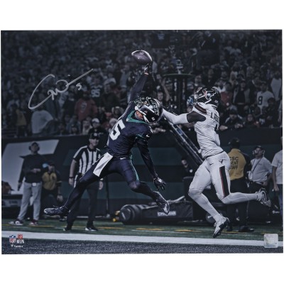 Garrett Wilson New York Jets Autographed Fanatics Authentic 16 x 20 Leaping Touchdown Catch Photograph