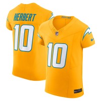 Los Angeles Chargers Justin Herbert Nike Gold Alternate Charger Power Vapor F.U.S.E. Elite Jersey