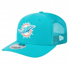 Бейсболка Miami Dolphins New Era Aqua Team Collection 9SEVENTY Stretch-Snap