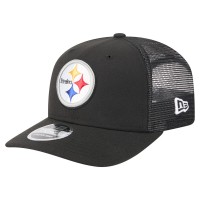 Бейсболка Pittsburgh Steelers New Era Black Team Collection 9SEVENTY Stretch-Snap