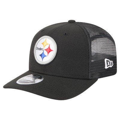 Бейсболка Pittsburgh Steelers New Era Black Team Collection 9SEVENTY Stretch-Snap