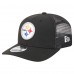 Бейсболка Pittsburgh Steelers New Era Black Team Collection 9SEVENTY Stretch-Snap