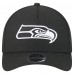 Бейсболка Seattle Seahawks New Era Black Team Collection 9FORTY M-Crown A-Frame