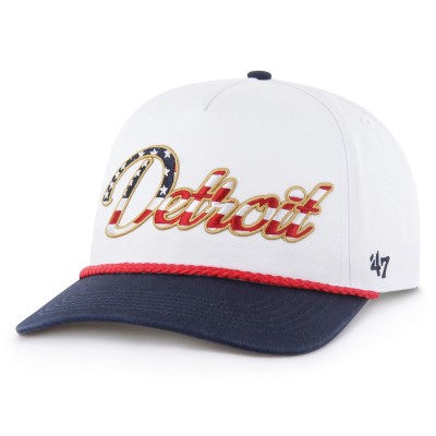 Бейсболка Detroit Lions 47 White Patriotic Overhand Hitch
