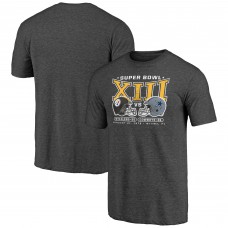 Футболка Pittsburgh Steelers Charcoal Vintage Tri-Blend