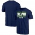 Seattle Seahawks College Navy Vintage Tri-Blend T-Shirt